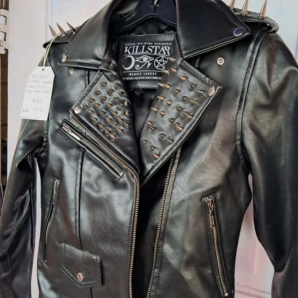 Killstar Black Spiked Biker Jacket - Picture 2 of 10